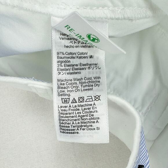 J Crew Womens 7" Classic Stretch Chino Short Size 6 White Minimalist Preppy - Picture 7 of 12